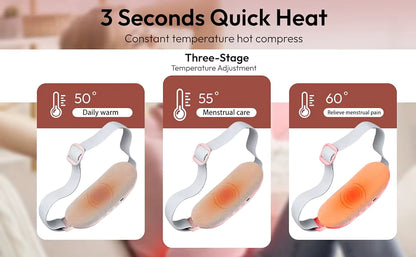 Akıllı Kablosuz Regl Ağrısı Giderici & Isıtmalı Masaj Kemeri - YUME